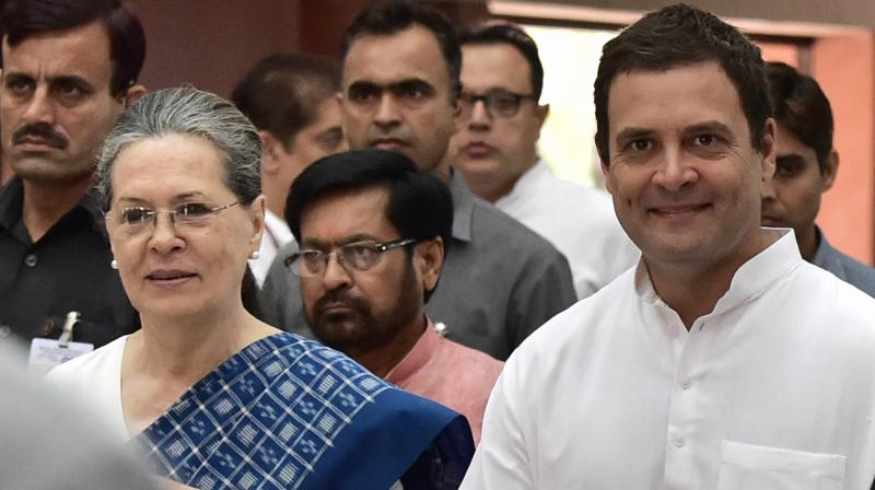 Congress President Sonia Gandhi with party vice president Rahul Gandhi. (Photo: PTI) Congress President Sonia Gandhi with party vice president Rahul Gandhi. (Photo: PTI)