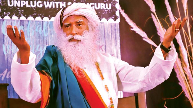 Sadhguru Jaggi Vasudev at a press conference at Press Club, in Bengaluru on Tuesday (Image:DC) Sadhguru Jaggi Vasudev at a press conference at Press Club, in Bengaluru on Tuesday (Image:DC)