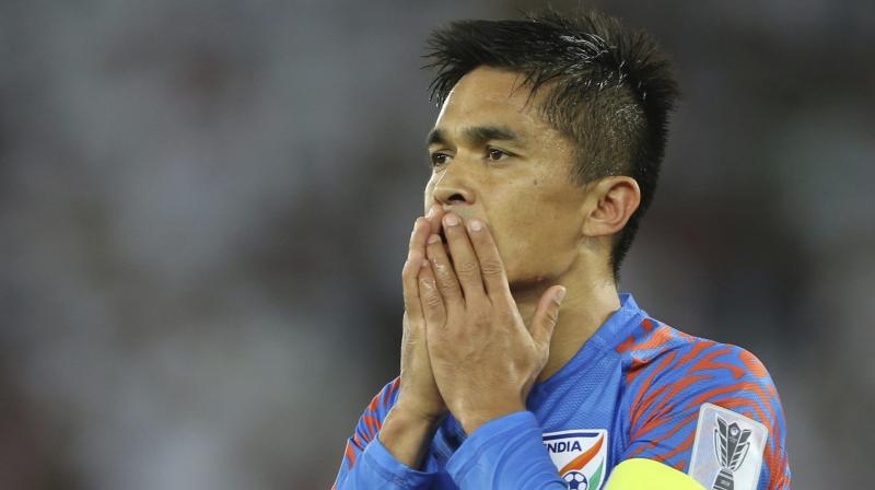 Chhetri is also of the opinion that the only aim of all three -- federation, players and a new coach will help to keep India progressing. (Photo: AP) Chhetri is also of the opinion that the only aim of all three -- federation, players and a new coach will help to keep India progressing. (Photo: AP)