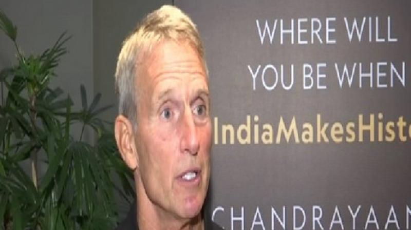 The former NASA astronaut is in the country to promote a special program on India's space mission Chandrayaan-2, featuring him as space analyst. (Photo: ANI) The former NASA astronaut is in the country to promote a special program on India's space mission Chandrayaan-2, featuring him as space analyst. (Photo: ANI)