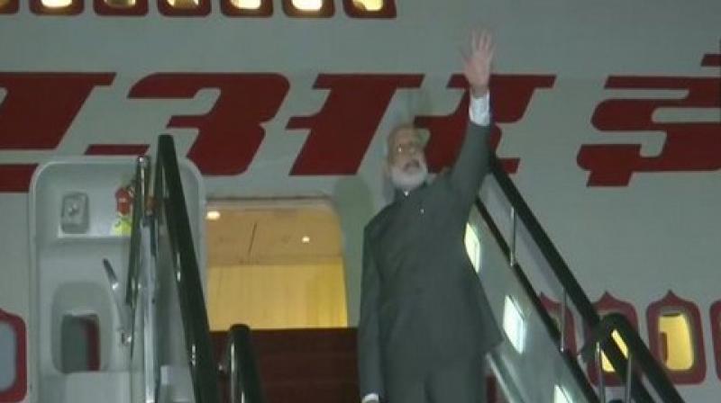 He also held talks with host Russian President Vladimir Putin and Mongolian President Khaltmaagiin Battulga and Japan Prime Minister Shinzo Abe. (Photo: ANI) He also held talks with host Russian President Vladimir Putin and Mongolian President Khaltmaagiin Battulga and Japan Prime Minister Shinzo Abe. (Photo: ANI)