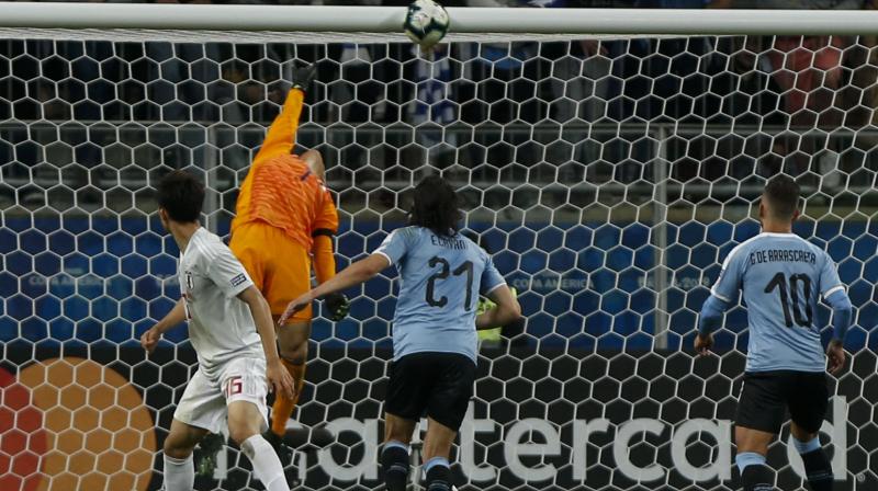 Miyoshi twice fired Japan into the lead only for Uruguay to level through a controversial penalty from Luis Suarez and a second-half header from Jose Gimenez. (Photo: AFP) Miyoshi twice fired Japan into the lead only for Uruguay to level through a controversial penalty from Luis Suarez and a second-half header from Jose Gimenez. (Photo: AFP)