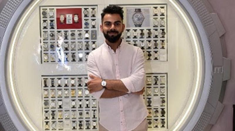 Tissot launched new boutique at the Palladium Mall with brand ambassador and Indian cricket team captain Virat Kohli. (Photo: ANI) Tissot launched new boutique at the Palladium Mall with brand ambassador and Indian cricket team captain Virat Kohli. (Photo: ANI)