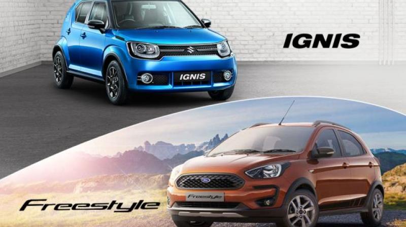 Both the Ignis and the Freestyle are available with petrol and diesel engine options. Both the Ignis and the Freestyle are available with petrol and diesel engine options.
