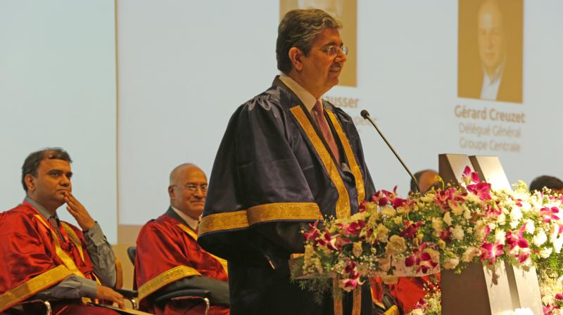 Graduation of 218 engineers of the 2014-2018 batch in the first convocation of Mahindra Ecole Centrale (MEC) College of Engineering. Graduation of 218 engineers of the 2014-2018 batch in the first convocation of Mahindra Ecole Centrale (MEC) College of Engineering.
