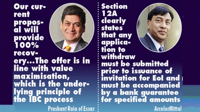 Essar Steel shareholders have submitted a proposal to the committee of creditors (CoC) for full settlement of the entire admitted claims. Essar Steel shareholders have submitted a proposal to the committee of creditors (CoC) for full settlement of the entire admitted claims.