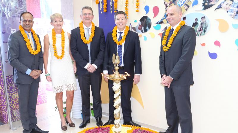 (L to R) Deepak Iyer, MD, Mondelez India, Michelle Pickering, Vice President Research Development & Quality - Chocolate, Mondelēz International, Rob Hargrove, EVP, Research,Tim Cofer, Chief Growth Officer, Mondelēz International, Maurizio Brusadelli, EVP and President AMEA. (L to R) Deepak Iyer, MD, Mondelez India, Michelle Pickering, Vice President Research Development & Quality - Chocolate, Mondelēz International, Rob Hargrove, EVP, Research,Tim Cofer, Chief Growth Officer, Mondelēz International, Maurizio Brusadelli, EVP and President AMEA.