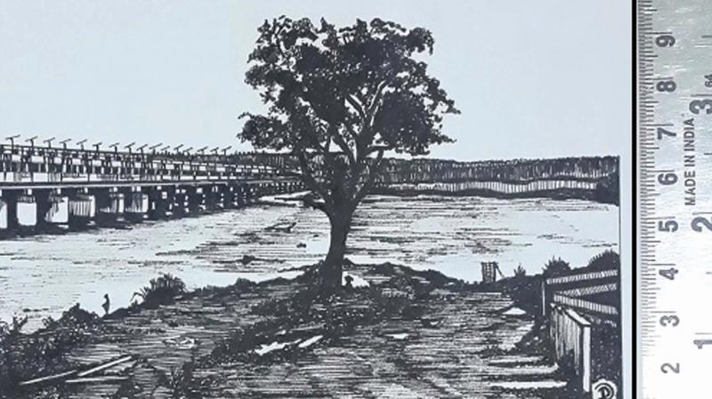 Miniature art work by writer Pavithra of Cauvery, flowing through a village called Maayanur, outside Karur Miniature art work by writer Pavithra of Cauvery, flowing through a village called Maayanur, outside Karur