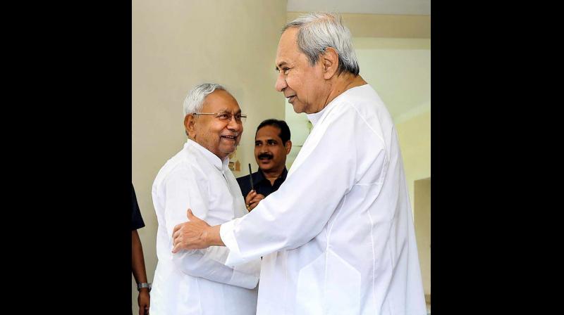 Nitish meets Patnaik, both claim no talks on alliance for 2024 polls