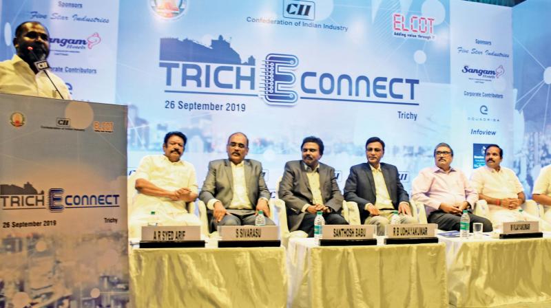 In his address, ELCOT managing director, M. Vijayakumar, explained the salient future of the IT parks located at Chennai, Tiruchy, Coimbatore, Madurai, and Tirunelveli. In his address, ELCOT managing director, M. Vijayakumar, explained the salient future of the IT parks located at Chennai, Tiruchy, Coimbatore, Madurai, and Tirunelveli.