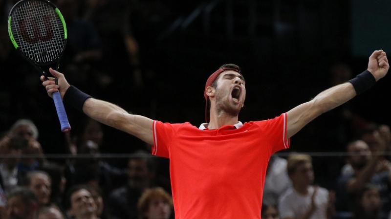 Going into the event, Khachanov had won just three of 19 encounters against players in the top 10 but claimed a fourth such scalp in a week after snapping Djokovic's 22-match winning run. (Photo: AP) Going into the event, Khachanov had won just three of 19 encounters against players in the top 10 but claimed a fourth such scalp in a week after snapping Djokovic's 22-match winning run. (Photo: AP)