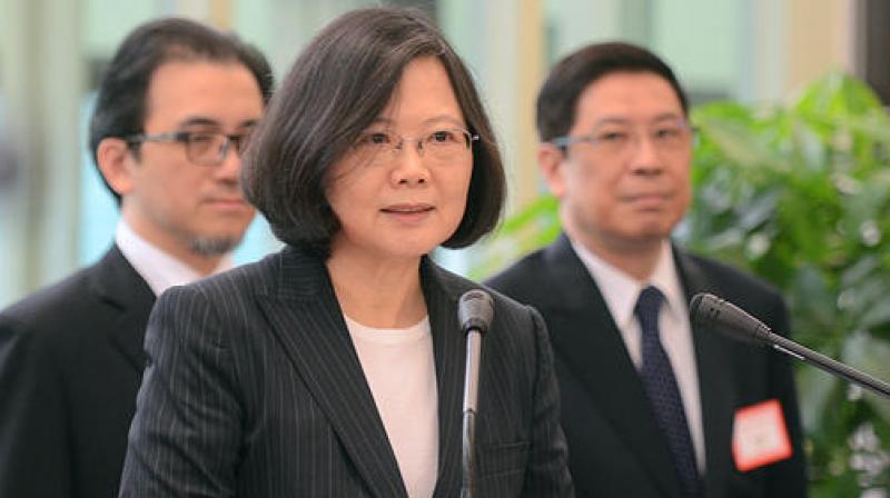 Taiwan's President Tsai Ing-wen delivers a speech before traveling to visit Central American allies including a US transit. (Photo: AP) Taiwan's President Tsai Ing-wen delivers a speech before traveling to visit Central American allies including a US transit. (Photo: AP)