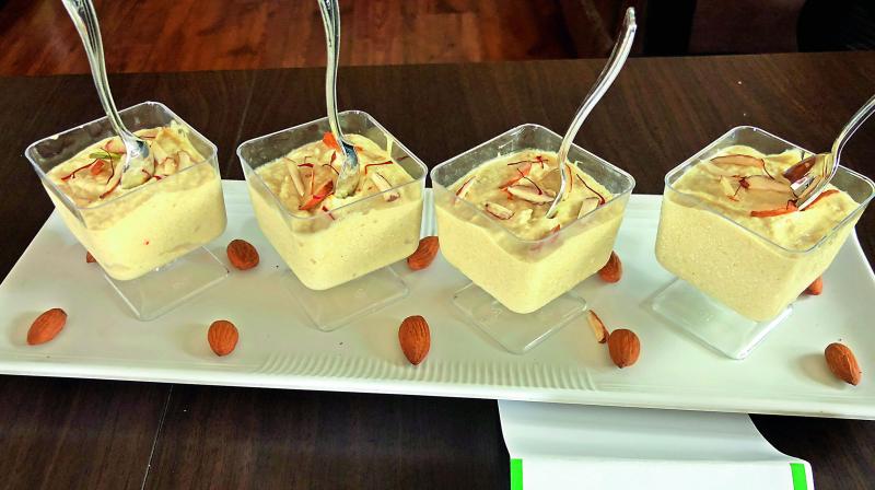 Badam Thandai Mousse Badam Thandai Mousse
