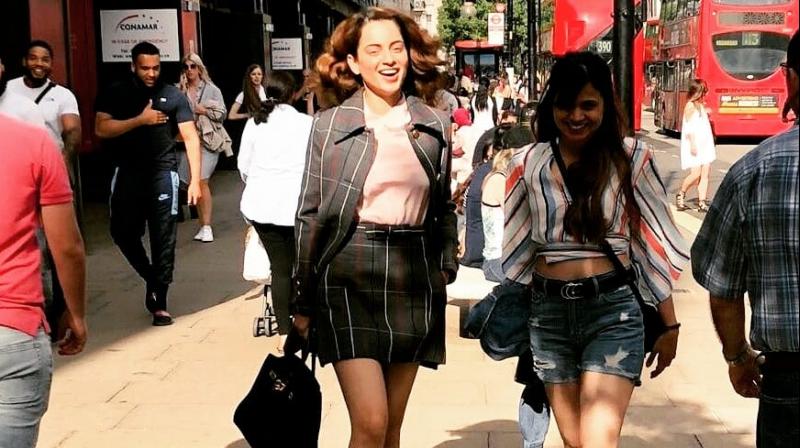 Kangana Ranaut shops in UK amidst Mental Hai Kya shoot. Kangana Ranaut shops in UK amidst Mental Hai Kya shoot.