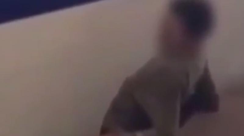 the high-speed bullet train approached and the man’s midriff was crushed between the train and the platform. (Photo: Screengrab) the high-speed bullet train approached and the man’s midriff was crushed between the train and the platform. (Photo: Screengrab)
