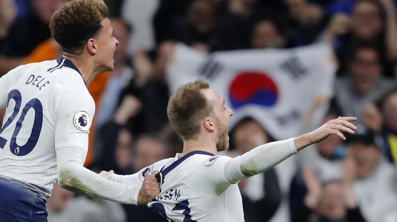Despite their loss at Manchester City on Saturday, results fell kindly for Tottenham with surprise weekend defeats for Arsenal and Manchester United and a draw for Chelsea. (Photo: AP) Despite their loss at Manchester City on Saturday, results fell kindly for Tottenham with surprise weekend defeats for Arsenal and Manchester United and a draw for Chelsea. (Photo: AP)