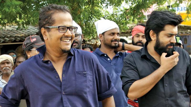 Gautham and Nivin on the sets of Richie Gautham and Nivin on the sets of Richie