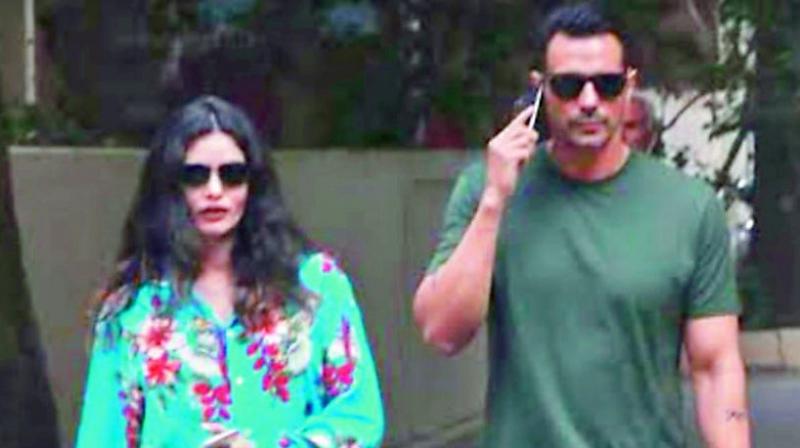 Arjun Rampal and Gabriella Demetriades Arjun Rampal and Gabriella Demetriades