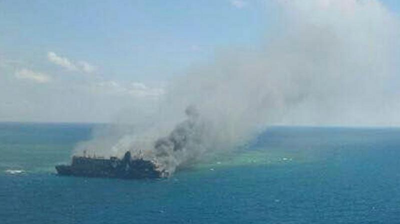 The ferry caught fire Friday evening in java sea leaving a number of people dead and hundreds others rescued. (Photo: AP) The ferry caught fire Friday evening in java sea leaving a number of people dead and hundreds others rescued. (Photo: AP)
