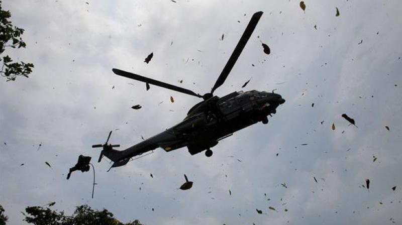 The helicopter was carrying a delegation, headed by a major-general, which was inspecting the Senoba region. (Photo: Representational/ AFP) The helicopter was carrying a delegation, headed by a major-general, which was inspecting the Senoba region. (Photo: Representational/ AFP)