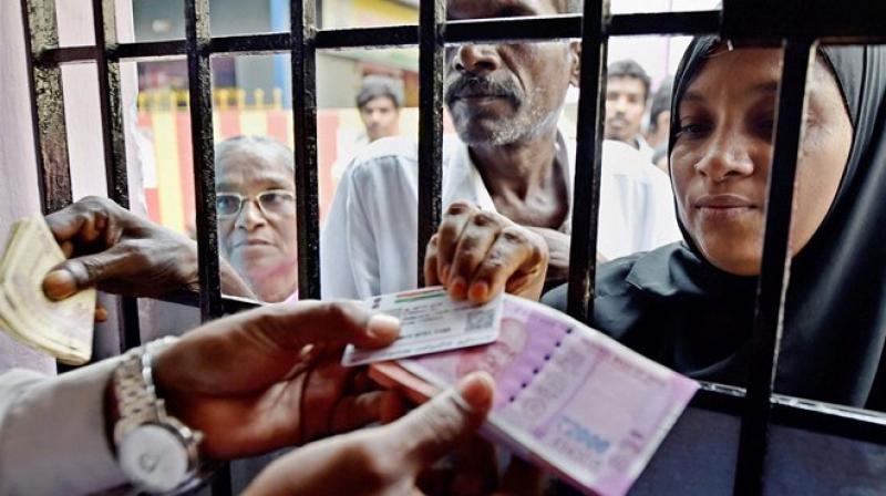 ‘Unusual’ cash deposits totalling Rs 1.6-1.7 trillion were made during the demonetisation period, says an RBI research paper. Photo: PTI ‘Unusual’ cash deposits totalling Rs 1.6-1.7 trillion were made during the demonetisation period, says an RBI research paper. Photo: PTI