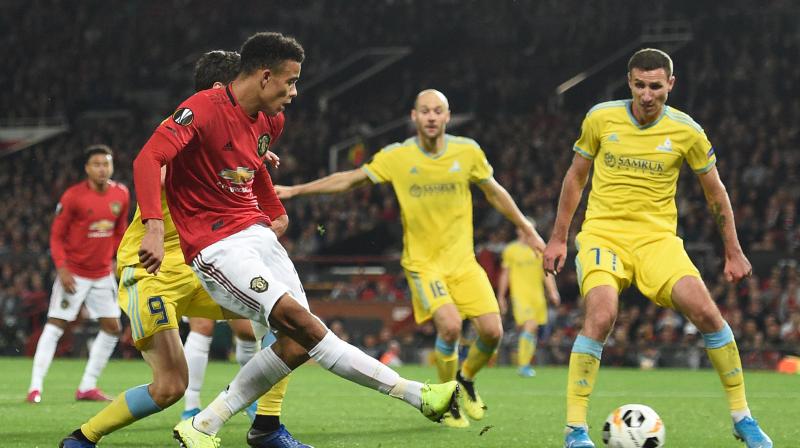Seventeen-year-old striker Mason Greenwood scored his first senior Manchester United goal and saved his side’s blushes in a 1-0 win over Kazakhstan’s Astana in their Europa League Group L opener at Old Trafford on Thursday. (Photo:AFP) Seventeen-year-old striker Mason Greenwood scored his first senior Manchester United goal and saved his side’s blushes in a 1-0 win over Kazakhstan’s Astana in their Europa League Group L opener at Old Trafford on Thursday. (Photo:AFP)