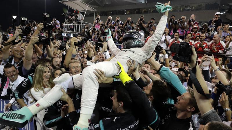 Rosberg emulated his father Keke who won the title in 1982. (Photo: AP) Rosberg emulated his father Keke who won the title in 1982. (Photo: AP)