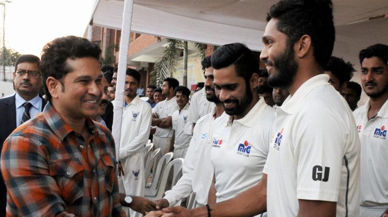 Sachin was speaking at the prize distribution ceremony of the 69th Police Invitation Shield Cricket tournament 2016-17. (Photo: PTI) Sachin was speaking at the prize distribution ceremony of the 69th Police Invitation Shield Cricket tournament 2016-17. (Photo: PTI)
