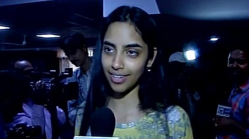 Raksha Gopal of Amity International School, Noida has topped the CBSE Class XII 2017 results with 99.6 percent. (Photo: ANI/Twitter) Raksha Gopal of Amity International School, Noida has topped the CBSE Class XII 2017 results with 99.6 percent. (Photo: ANI/Twitter)