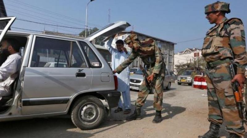 Security agencies are received inputs on a terror hideout. (Photo: ANI/Twitter) Security agencies are received inputs on a terror hideout. (Photo: ANI/Twitter)
