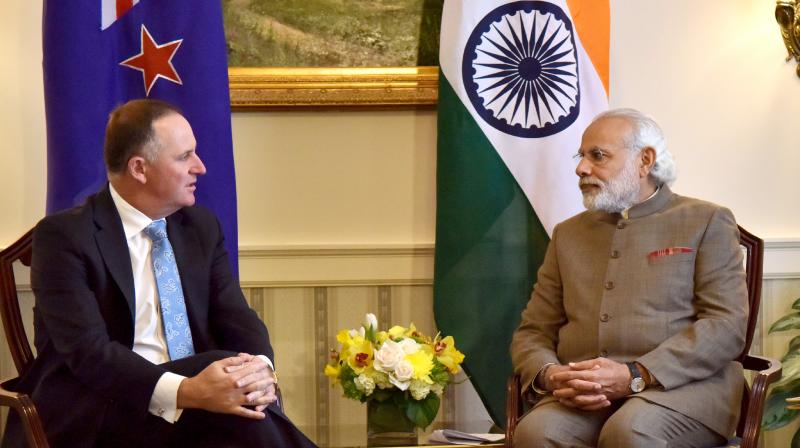File photo of John Key with Prime Minister Narendra Modi. File photo of John Key with Prime Minister Narendra Modi.