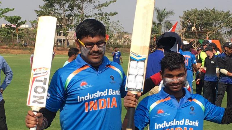 Opener Sukhram Majhi and first drop Ajay Kumar Reddy smashed blistering half-centuries. (Photo: CABI) Opener Sukhram Majhi and first drop Ajay Kumar Reddy smashed blistering half-centuries. (Photo: CABI)