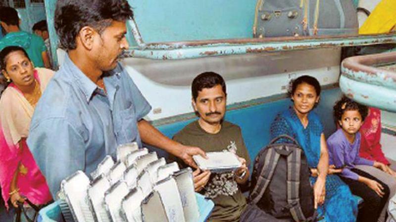 By the end of the financial year, catering will fall under IRCTC, but distribution may remain with private players," said Public Relations Officer Vijaya, SWR. (Representational image) By the end of the financial year, catering will fall under IRCTC, but distribution may remain with private players," said Public Relations Officer Vijaya, SWR. (Representational image)