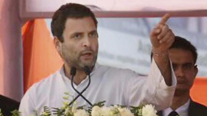 Congress vice President Rahul Gandhi addressing a rally in Jaunpur. (Photo: PTI) Congress vice President Rahul Gandhi addressing a rally in Jaunpur. (Photo: PTI)