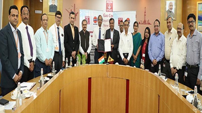 MoU is aimed to establish framework for mutually beneficial cooperation in carbon dioxide-based enhanced oil recovery as a mode of carbon capture utilisation and storage (CCUS). (Photo: ANI) MoU is aimed to establish framework for mutually beneficial cooperation in carbon dioxide-based enhanced oil recovery as a mode of carbon capture utilisation and storage (CCUS). (Photo: ANI)