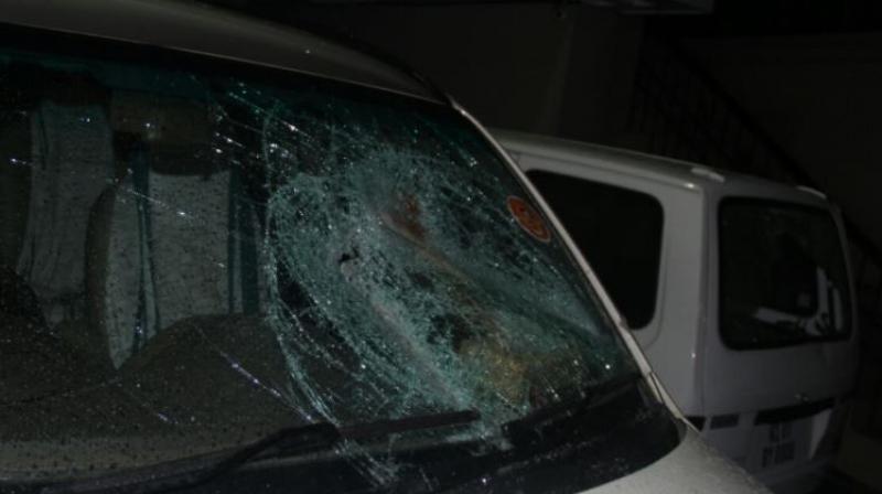 BJP state committee office vandalised, CPM state secretary Kodiyeri Balakrishnan and many BJP and CPM councilors houses attacked, vehicles damaged. (Photo: ANI | Twitter) BJP state committee office vandalised, CPM state secretary Kodiyeri Balakrishnan and many BJP and CPM councilors houses attacked, vehicles damaged. (Photo: ANI | Twitter)