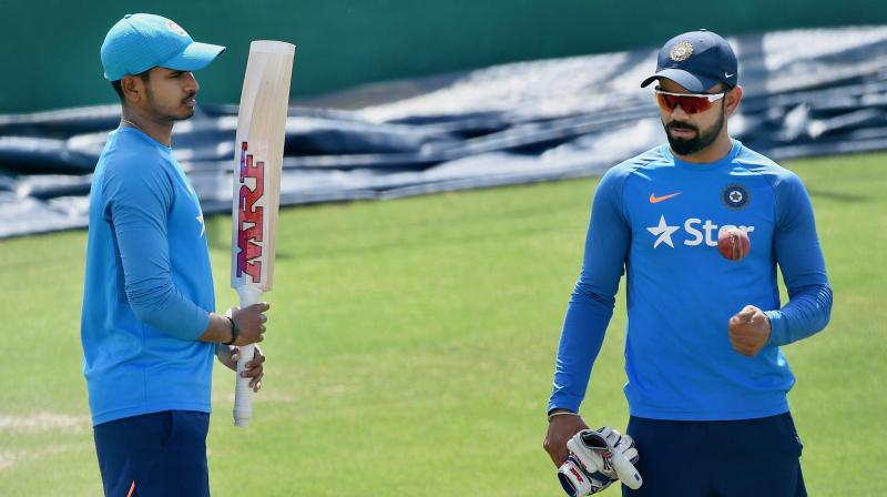 The selectors had picked Shreyas Iyer as Virat Kohli's cover during the Dharamsala Test against Australia in 2017. Kohli had sustained a shoulder injury then. Iyer, however, didn't find a place in the playing XI. (Photo: PTI) The selectors had picked Shreyas Iyer as Virat Kohli's cover during the Dharamsala Test against Australia in 2017. Kohli had sustained a shoulder injury then. Iyer, however, didn't find a place in the playing XI. (Photo: PTI)
