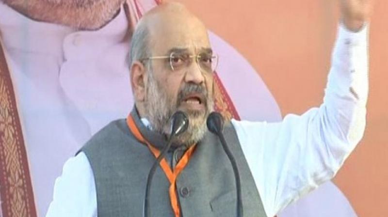 He also took a dig at leaders of the grand alliance and said, “Mayawati wants that Modi should be removed but says she wouldn’t contest elections. (Image: ANI) He also took a dig at leaders of the grand alliance and said, “Mayawati wants that Modi should be removed but says she wouldn’t contest elections. (Image: ANI)