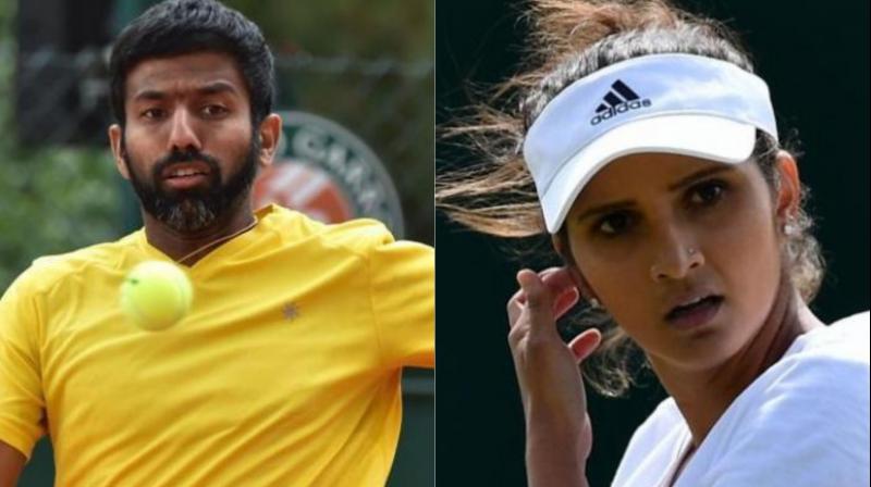 Rohan Bopanna and Sania Mirza began their US Open campaigns with victories in their respective events, albeit, in contrasting fashion here.(Photo: AP) Rohan Bopanna and Sania Mirza began their US Open campaigns with victories in their respective events, albeit, in contrasting fashion here.(Photo: AP)