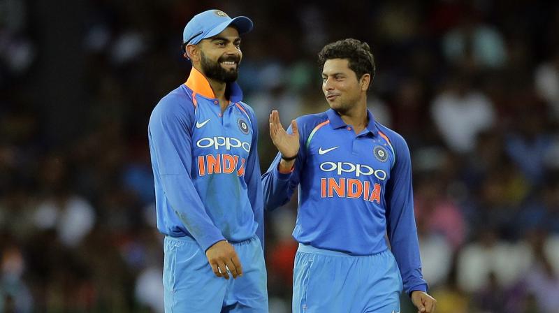 Kuldeep Yadav has described skipper Virat Kohli as an inspirational leader who provides tremendous support and freedom to bowlers. (Photo:AP) Kuldeep Yadav has described skipper Virat Kohli as an inspirational leader who provides tremendous support and freedom to bowlers. (Photo:AP)