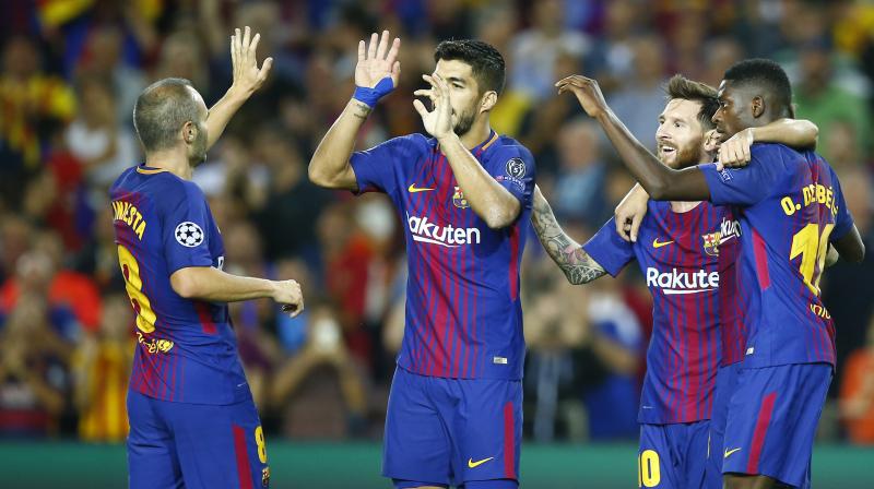 The result gave Barcelona revenge for their defeat to Juventus in last season's quarter-finals and leaves them on top of Group D alongside Sporting Lisbon. (Photo:AP) The result gave Barcelona revenge for their defeat to Juventus in last season's quarter-finals and leaves them on top of Group D alongside Sporting Lisbon. (Photo:AP)