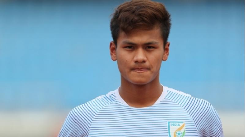 Jeakson, a defensive midfielder in the 21-member Indian team, hails from from Haokha Mamang village in Manipur's Thoubal district.(Photo: AIFF) Jeakson, a defensive midfielder in the 21-member Indian team, hails from from Haokha Mamang village in Manipur's Thoubal district.(Photo: AIFF)