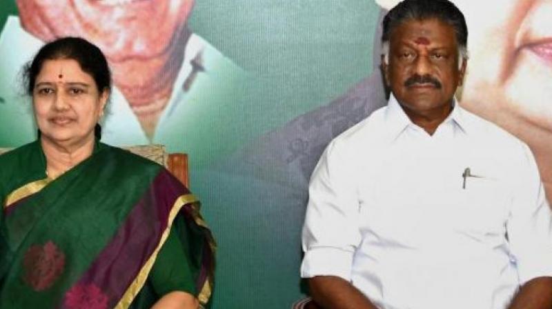 O. Panneerselvam and V. K. Sasikala. (Photo: File) O. Panneerselvam and V. K. Sasikala. (Photo: File)
