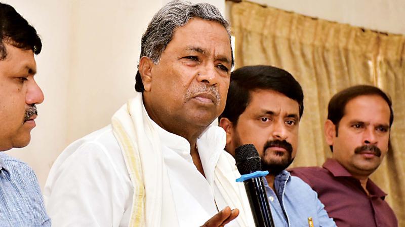 Coalition co-ordination committee chairman Siddaramaiah speaks during an interaction programme organised by Mysuru District Journalists Association in Mysuru on Tuesday (Photo: KPN) Coalition co-ordination committee chairman Siddaramaiah speaks during an interaction programme organised by Mysuru District Journalists Association in Mysuru on Tuesday (Photo: KPN)