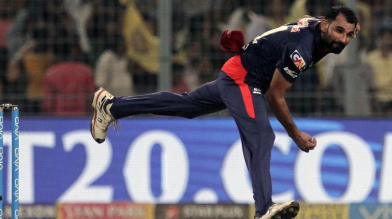 Facing summons from Kolkata Police after his wife had filed multiple cases including those of infidelity and domestic violence, Shami was held back here after Delhi's IPL fixture against Kolkata Knight Riders at Eden Gardens on April 16. (Photo: AP) Facing summons from Kolkata Police after his wife had filed multiple cases including those of infidelity and domestic violence, Shami was held back here after Delhi's IPL fixture against Kolkata Knight Riders at Eden Gardens on April 16. (Photo: AP)