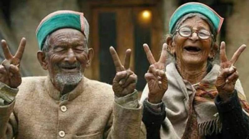 Decades have passed leaving wrinkles across the over 100-year-old retired school teacher's face yet his enthusiasm remains undiminished as he prepares to again cast his vote. (Photo: Facebook) Decades have passed leaving wrinkles across the over 100-year-old retired school teacher's face yet his enthusiasm remains undiminished as he prepares to again cast his vote. (Photo: Facebook)