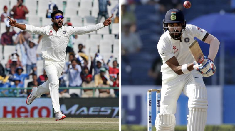 Ravindra Jadeja’s five-wicket haul (5/124) and KL Rahul’s 67 made sure India put up a fight against Steve Smith-led Australian side in the third Test in Ranchi. (Photo: AP) Ravindra Jadeja’s five-wicket haul (5/124) and KL Rahul’s 67 made sure India put up a fight against Steve Smith-led Australian side in the third Test in Ranchi. (Photo: AP)