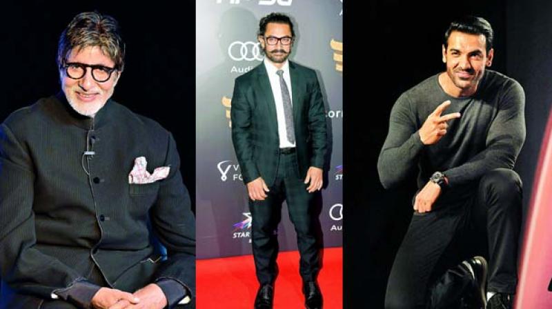 Amitabh Bachchan, Aamir Khan and John Abraham Amitabh Bachchan, Aamir Khan and John Abraham
