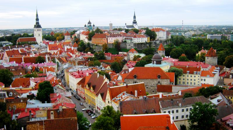 An aerial view of the city of Vana Tallinn, Estonia, abundant with elegant medieval structures. (Photo: Jayesh Ganesh) An aerial view of the city of Vana Tallinn, Estonia, abundant with elegant medieval structures. (Photo: Jayesh Ganesh)