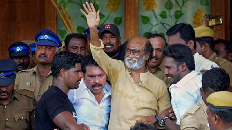 Several pro-Kannada groups have threatened to stall the movie -- scheduled to release on Thursday, June 7 -- over Rajinikanth’s remarks on the Cauvery water sharing row. (Photo: PTI) Several pro-Kannada groups have threatened to stall the movie -- scheduled to release on Thursday, June 7 -- over Rajinikanth’s remarks on the Cauvery water sharing row. (Photo: PTI)